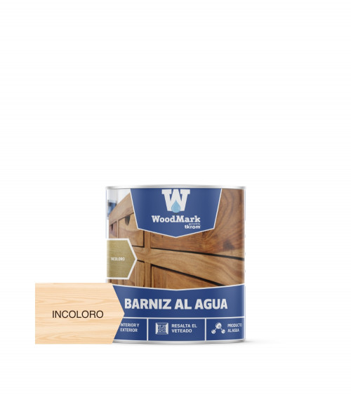 WOODMARK BARNIZ AL AGUA TRANSPARENTE SATINADO, 250ML