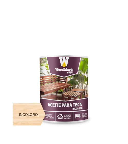 WOODMARK ACEITE PARA TECA INCOLORO, 750ML