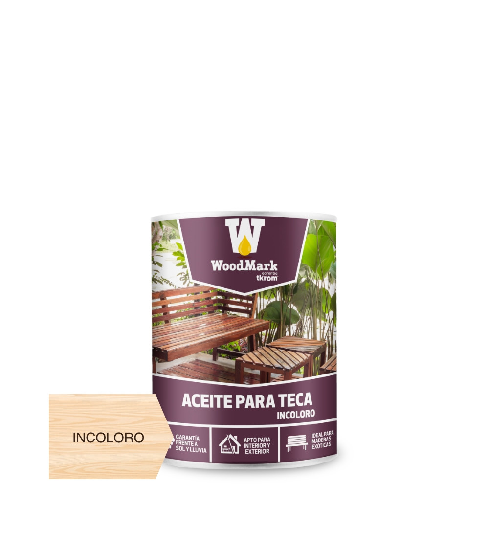 WOODMARK ACEITE PARA TECA INCOLORO, 750ML