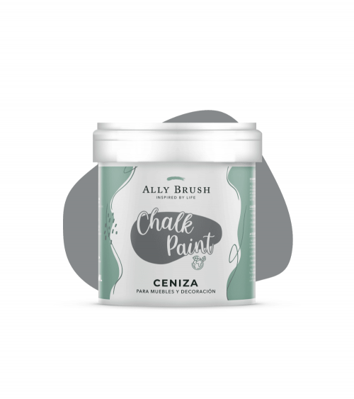 PINTURA TIZA ALLY BRUSH CENIZA, 500ML