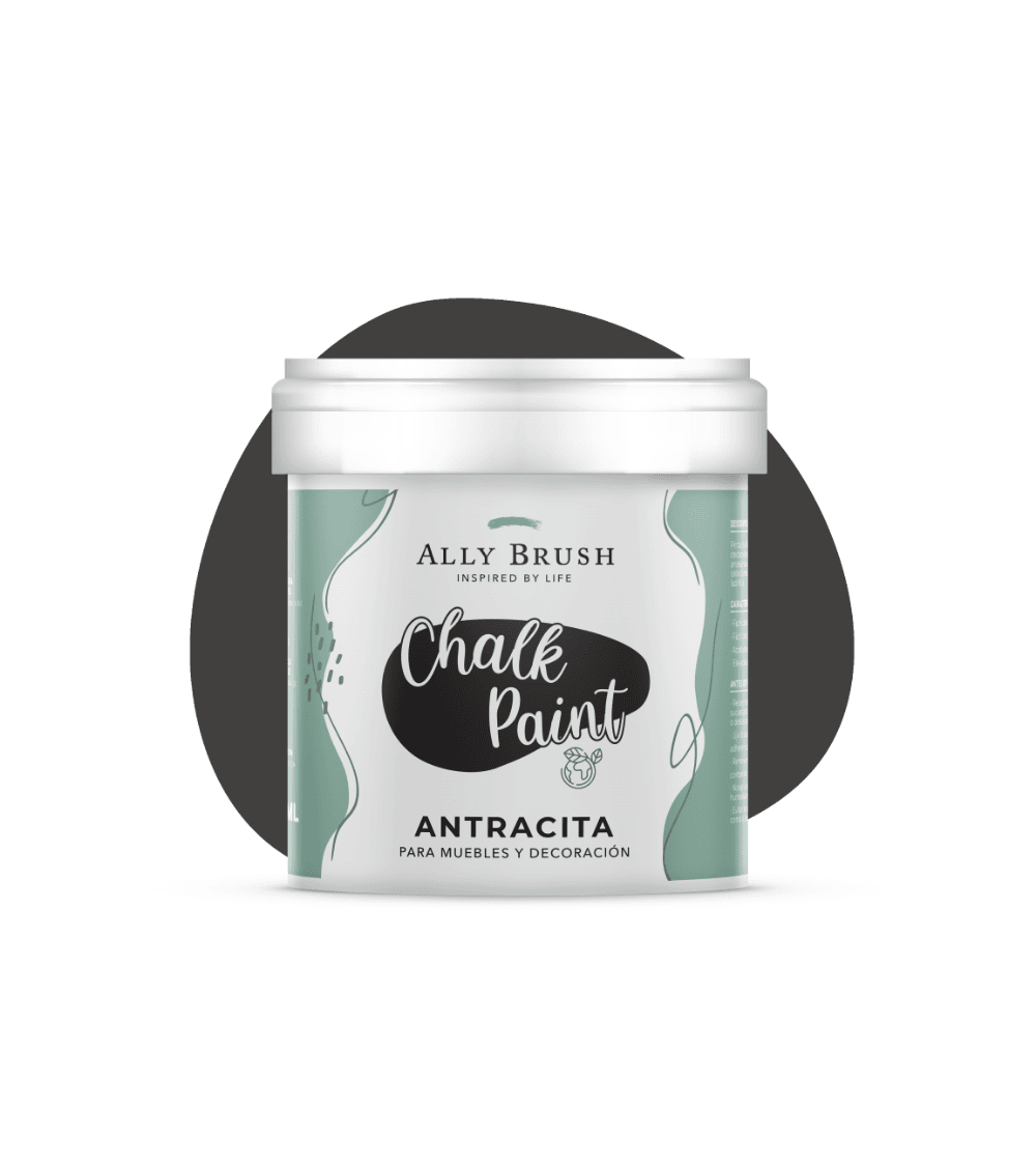 PINTURA TIZA ALLY BRUSH ANTRACITA, 500ML