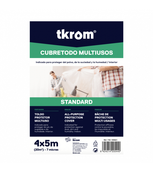PLASTICO CUBRETODO STANDARD, 4x5M