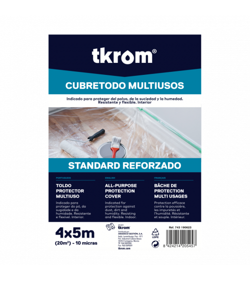 PLASTICO CUBRETODO STANDARD REFORZADO, 4x5M