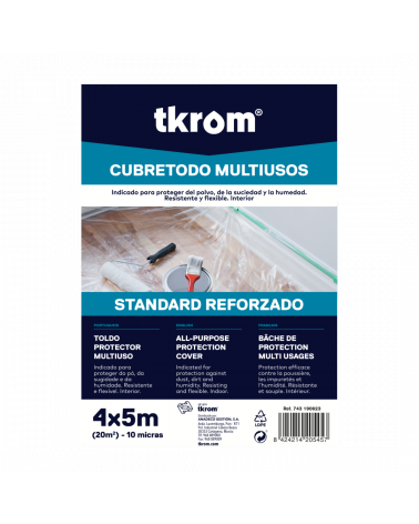 PLASTICO CUBRETODO STANDARD REFORZADO, 4x5M