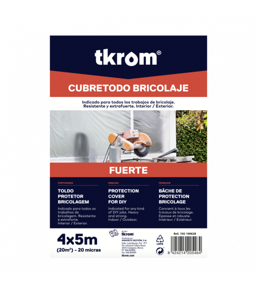 PLASTICO CUBRE TODO FUERTE, 4x5M
