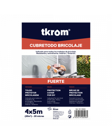 PLASTICO CUBRE TODO FUERTE, 4x5M