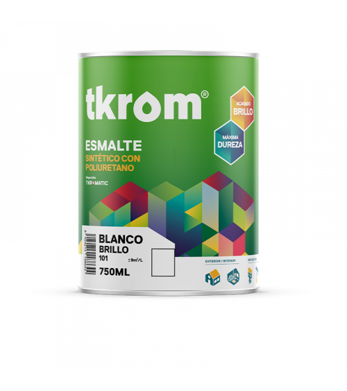 ESMALTE SINTETICO CON PU SATINADO BLANCO 129, 750ML