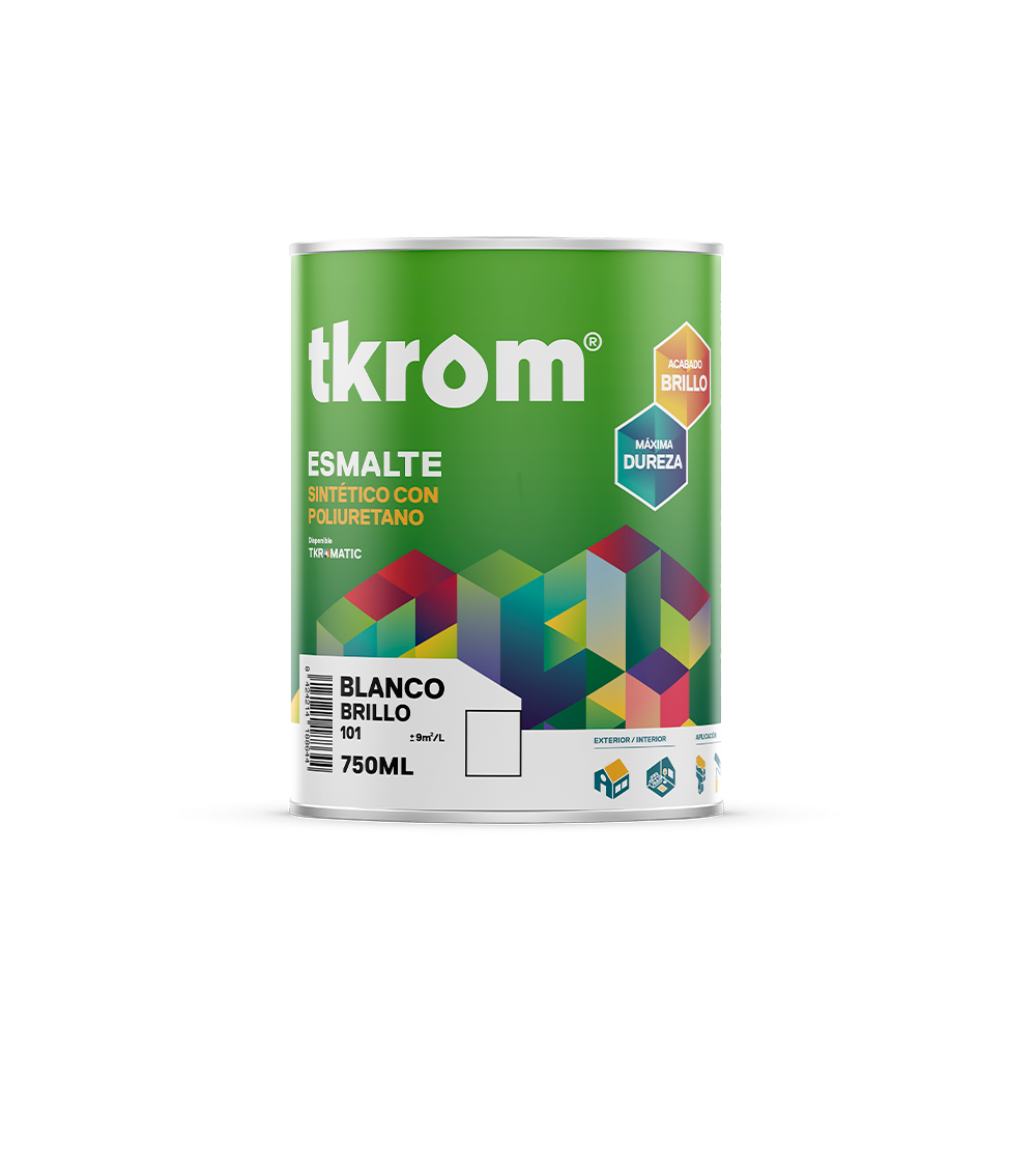 ESMALTE SINTETICO CON PU SATINADO BLANCO 129, 750ML