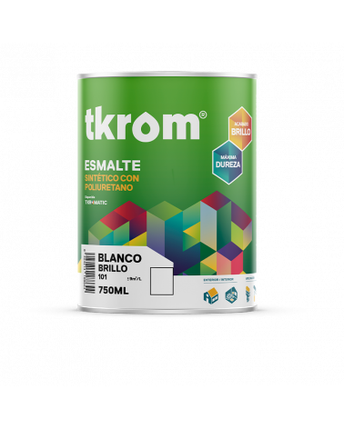 ESMALTE SINTETICO CON PU SATINADO BLANCO 129, 750ML