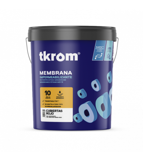 MEMBRANA CUBIERTAS COLOR ROJO TEJA, 15L
